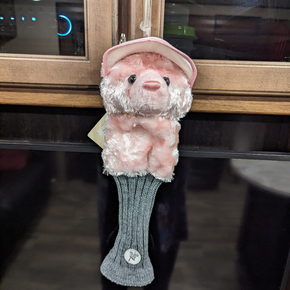 Gund,  Breast Cancer Golf Club Cover. PGA Tour shop tag attached.  Pink Bear.
